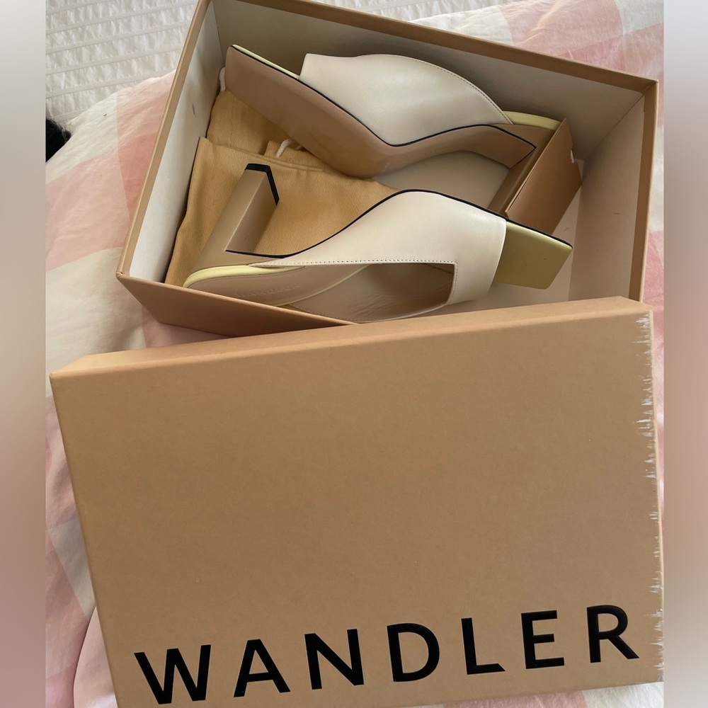 Wandler Lambskin Mule Sandals NEVER WORN